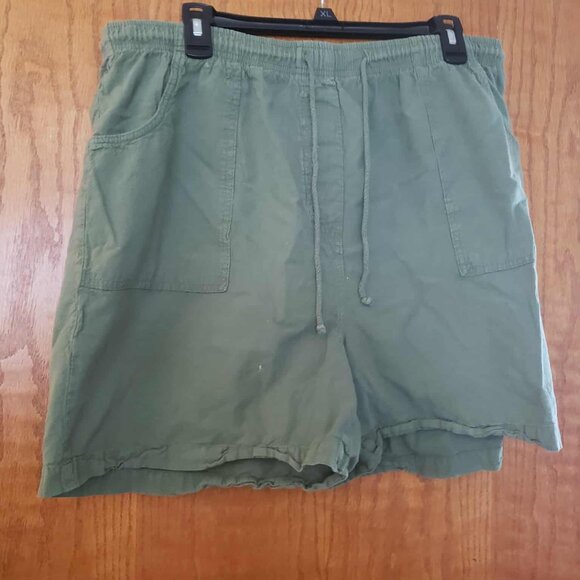 Classic Elements Men’s Olive Green Cotton Drawstring Shorts XL | Casual - Picture 1 of 2